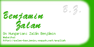 benjamin zalan business card