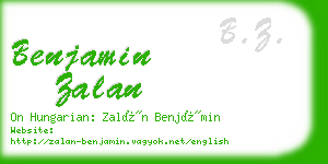 benjamin zalan business card